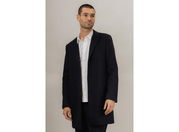 Miles Wool Coat Dark Navy L Basic wool coat 