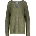 Jemison Sweater Deep Lichen L Linen mix cable knit sweater