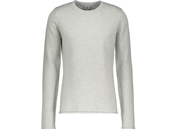 Kalle Sweater Light Grey Melange XXL Basic Cotton R-neck 