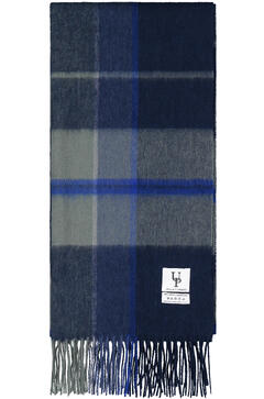 Bea Scarf - Navy Check One Size Wool scarf