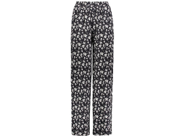 Katti Wide Pants Black Aop S Viscose crepe wide pants 