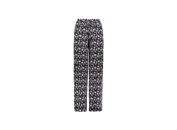 Katti Wide Pants Black Aop S Viscose crepe wide pants 