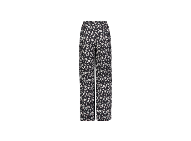 Katti Wide Pants Black Aop S Viscose crepe wide pants 