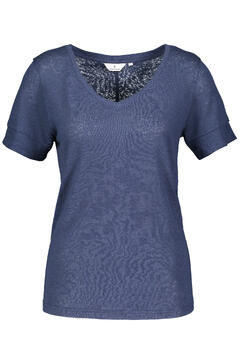 Lily V-neck Tee Linen v-neck tee