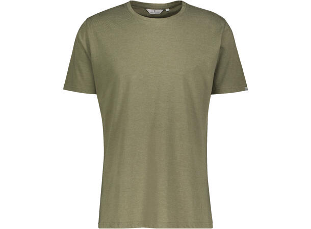 Niklas Basic Tee Deep Lichen Melange M Basic cotton T-shirt 