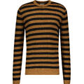 Tom Sweater Bone Brown L Striped Lamswool Sweater