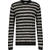 Tom Sweater Light Grey Melange XL Striped Lamswool Sweater 
