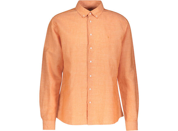 Roald Shirt Burnt Orange XL Melange linen shirt 
