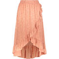 Scarlett Skirt Tawny orange S Shiny pattern ruffle skirt