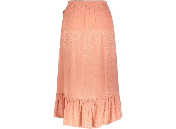Scarlett Skirt Tawny orange M Shiny pattern ruffle skirt 