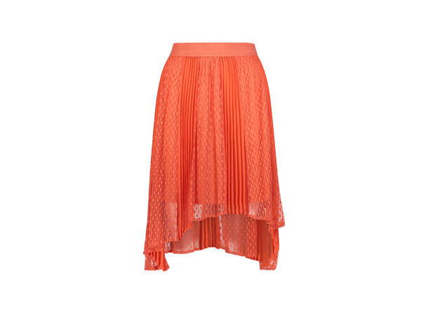 Laura Skirt Emberglow S Mesh panel plisse skirt 