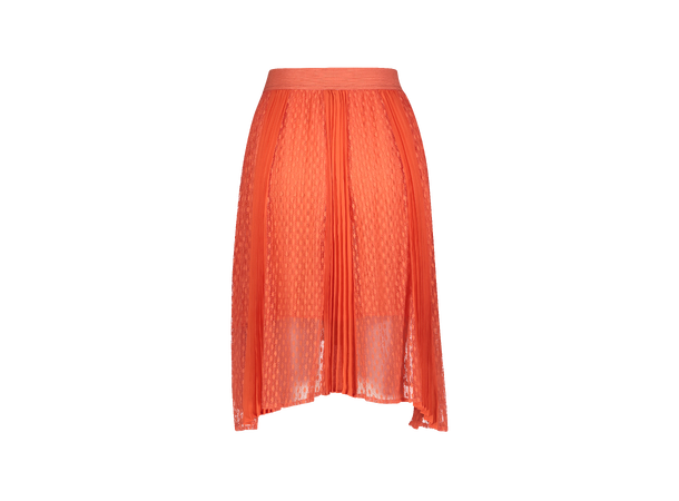 Laura Skirt Emberglow S Mesh panel plisse skirt 