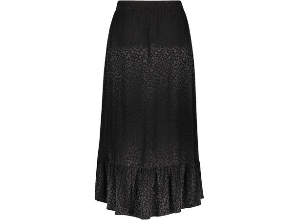 Scarlett Skirt Black M Shiny pattern ruffle skirt 