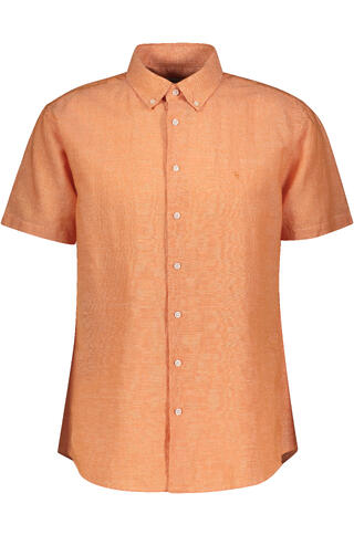 Edmund Shirt Melange linen SS shirt