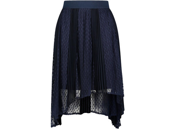 Laura Skirt Navy Blazer S Mesh panel plisse skirt 